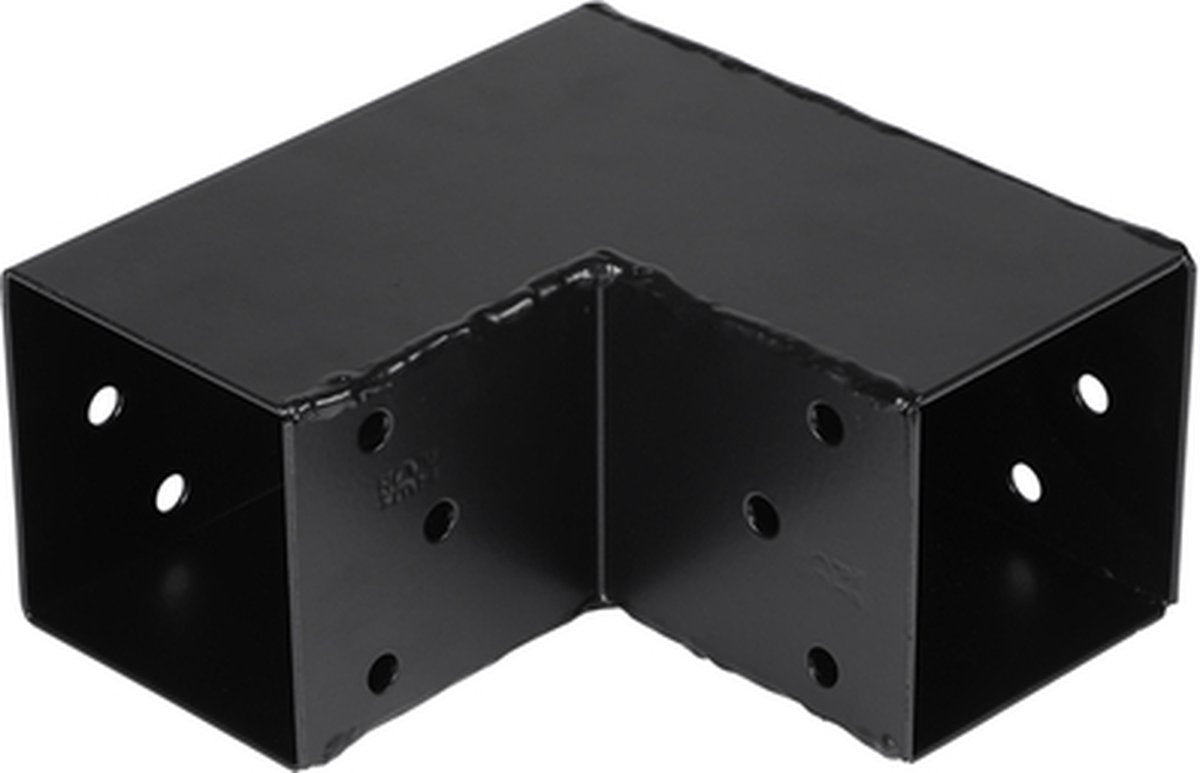 Conector de poste sin marca modelo de esquina 90 x 90 mm, negro sin marca