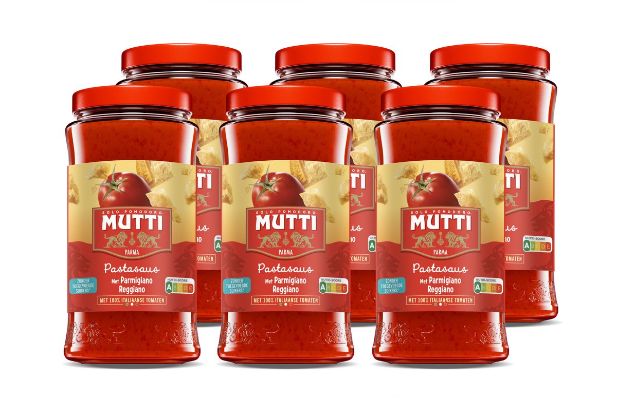 Mutti pastasaus parmigiano reggiano 6 x 400 gram