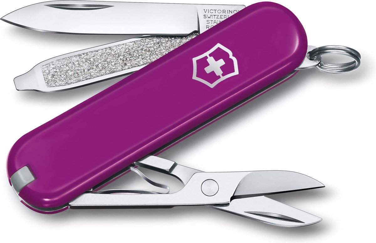 Victorinox classic sd zakmes - tasty grape - 7 functies - rvs