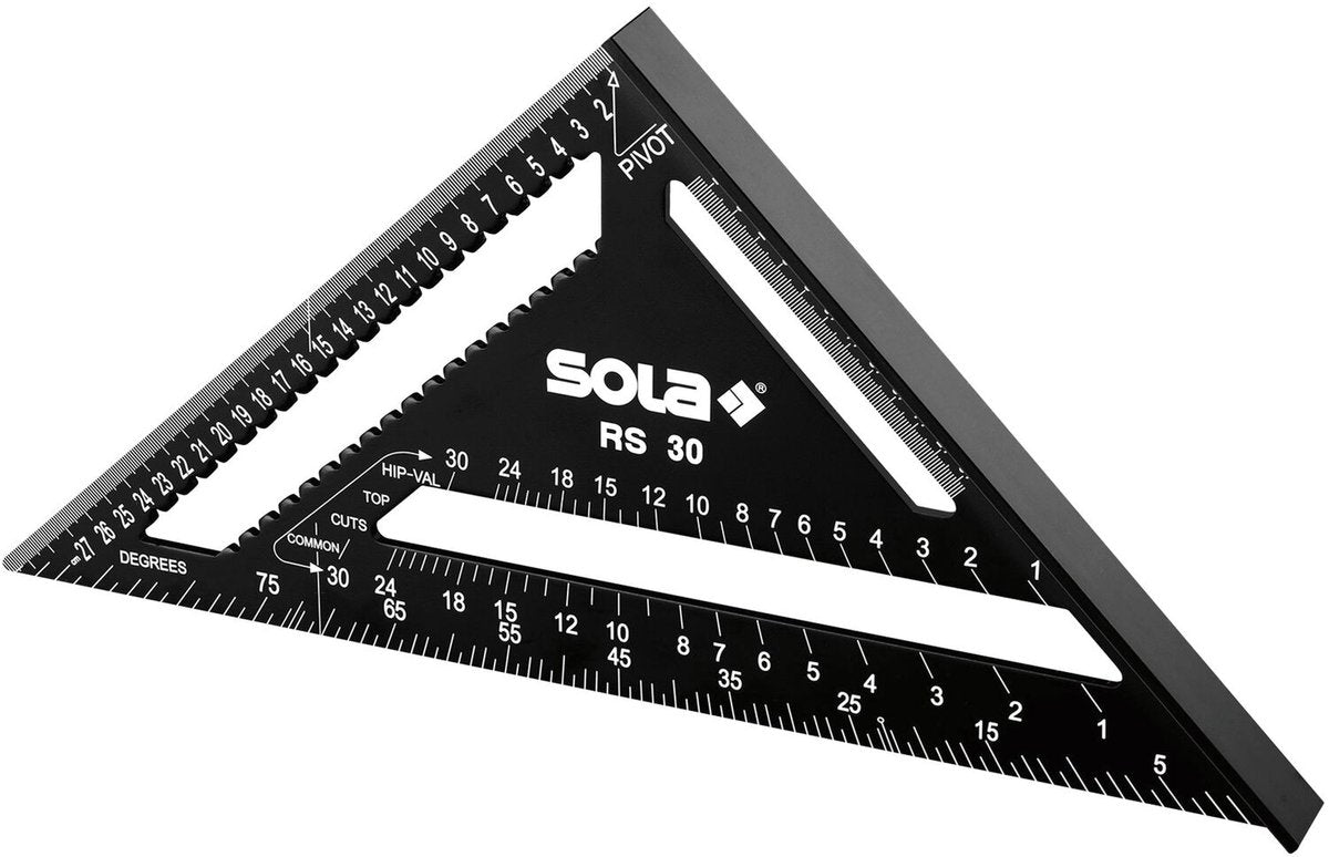 Sola quadrato metrico 30 cm nero - 56160201