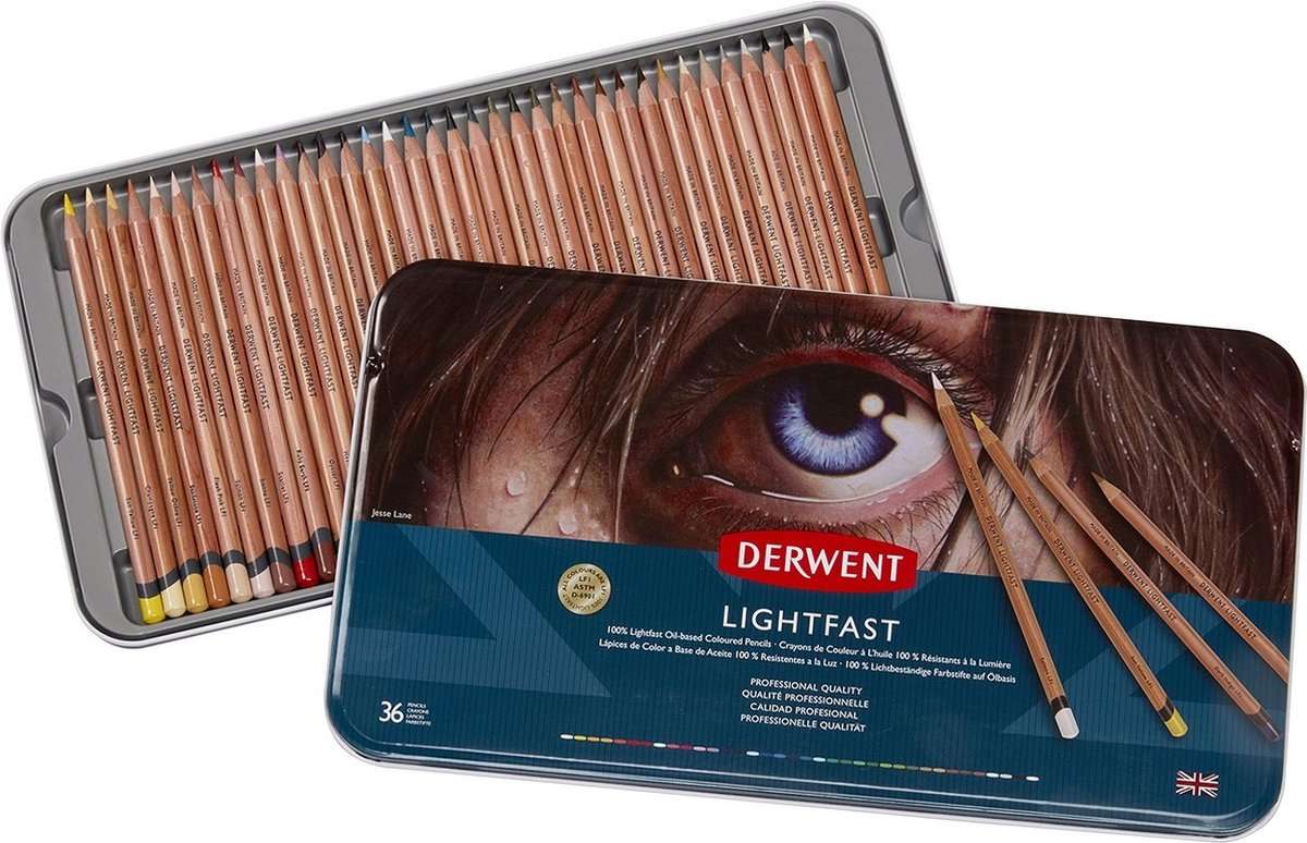 Derwent lata resistente a la luz 36 colores