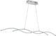 Eglo lasana 2 - hanglamp - 2 lichts - chroom - wit
