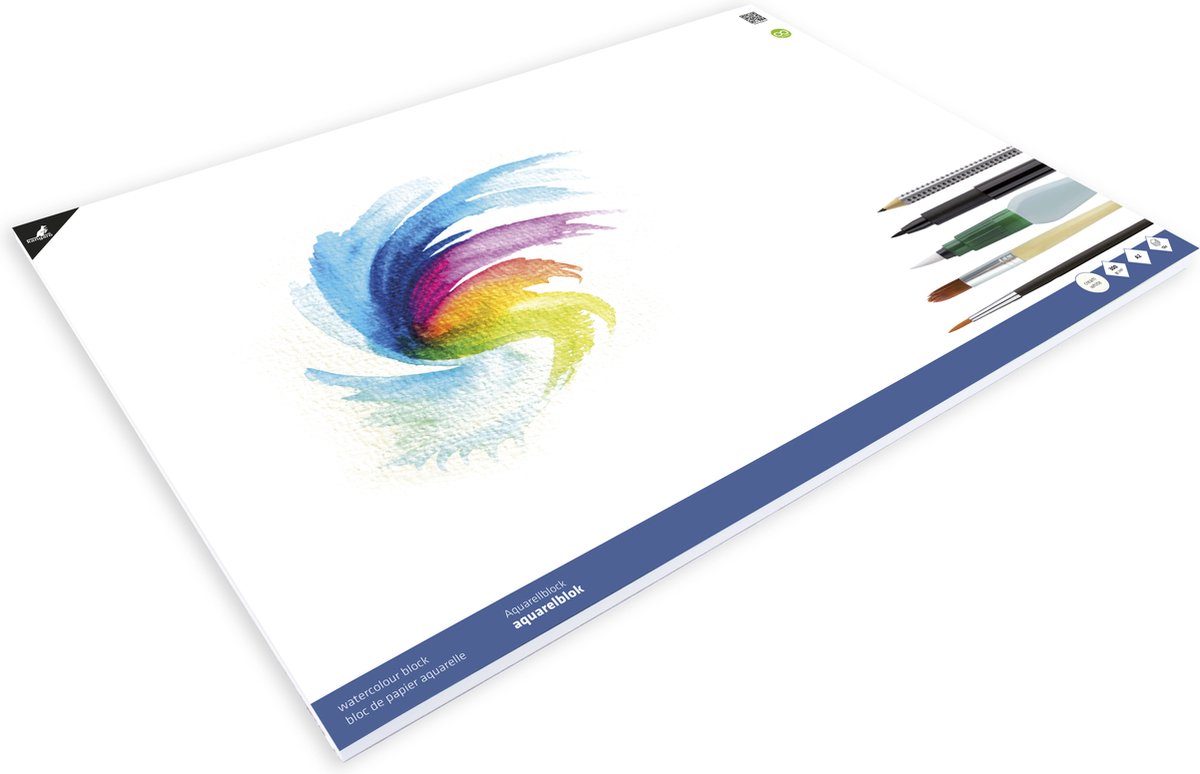 Kangaro Kangaro K-5303 Block watercolor paper A3 300 g 16 sheet, creamy white 3 sides glued