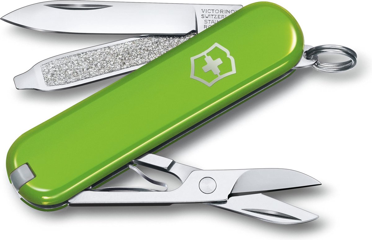Victorinox classic sd zakmes - smashed avocado - 7 functies - rvs