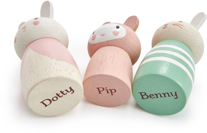 Tender leaf toys speelfiguren bunny tales junior hout 3-delig
