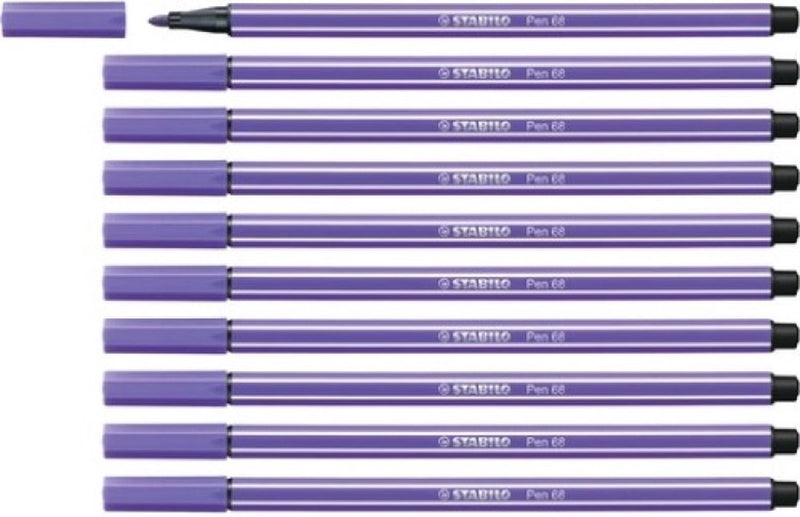 Stabilo pen 68 - premium viltstift - paars - doos 10 stuks