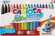 Pennarelli jumbo Carioca - 18 colori - punta maxi 6 mm - lavabili - pennarelli da colorare per bambini