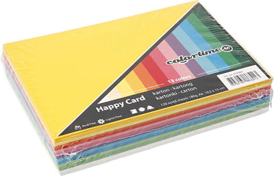 Colortime spring cardboard, a6, sheet 105x148 mm, 180 gr, various colors, 300 various sheets 1 box