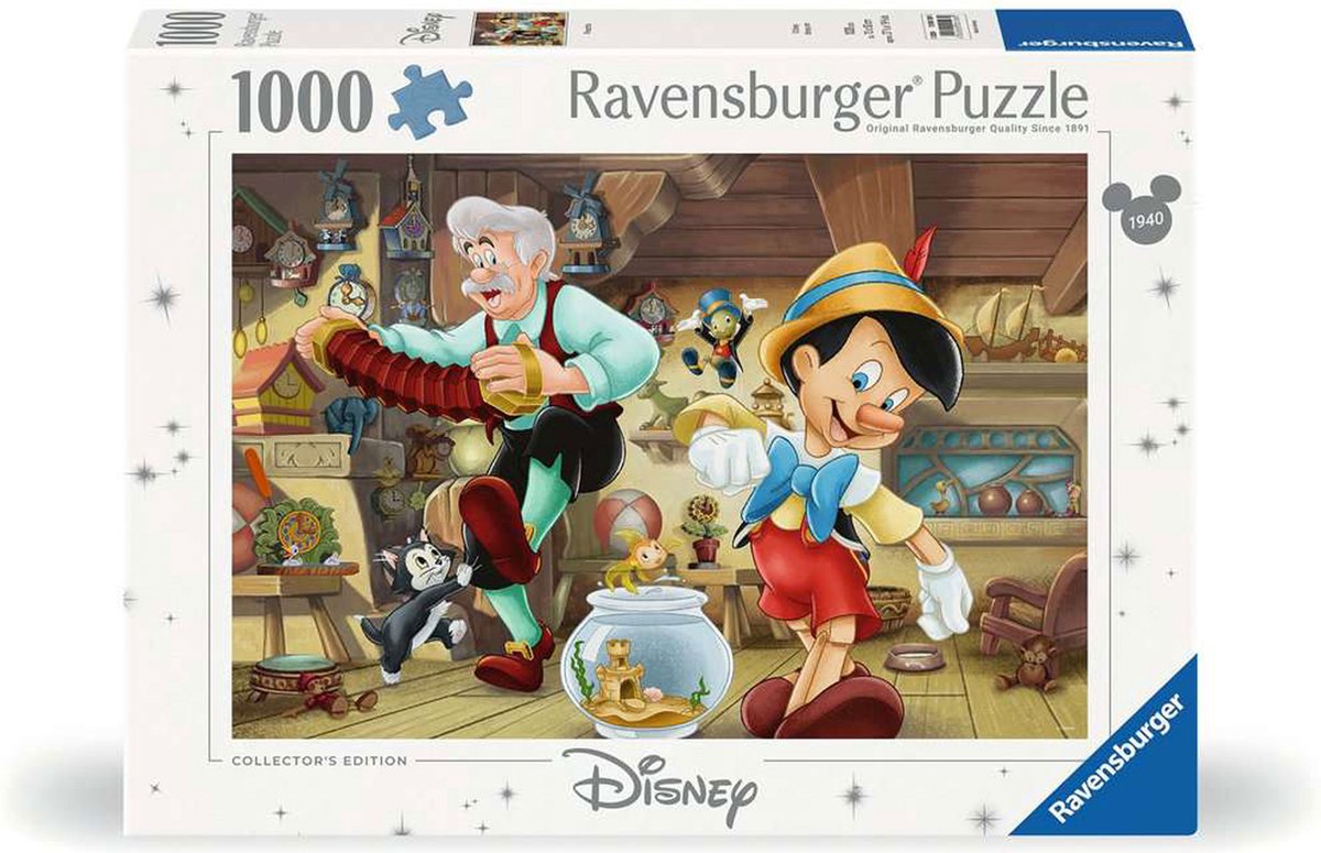 Ravensburger legpuzzel disney pinokkio 1000 stukjes puzzel volwassenen.