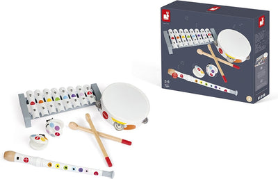 Janod - coriandoli - set di strumenti musicali - per piccoli musicisti