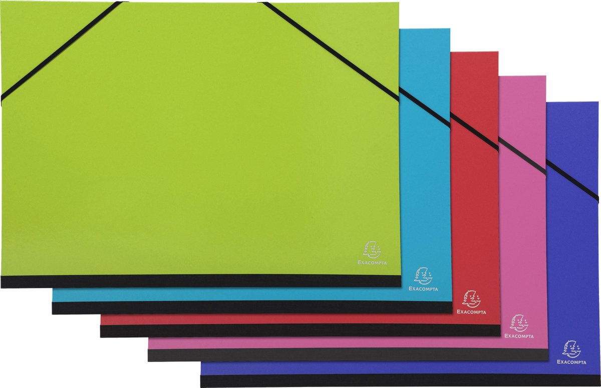 Exacompta Carpeta de dibujo 5x iderama® con elástico - 29,7x42cm para formato A3 - surtido - 25729e