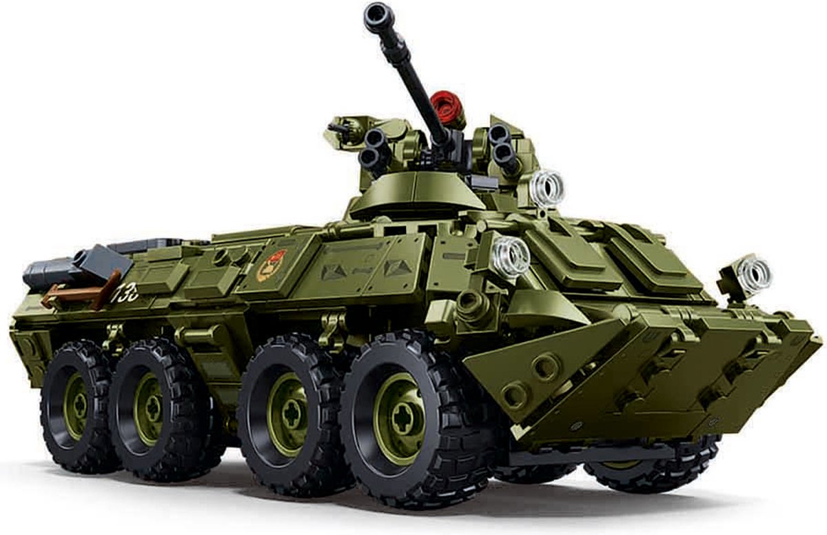 Ladrillos modelados Sluban tanque btr-80as ifv