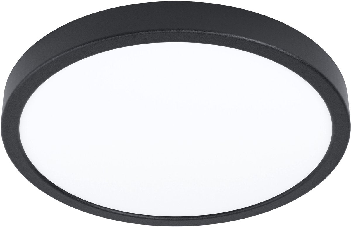 Lampada da superficie Eglo fueva 5 - LED - ø 29 cm - nera - bagno