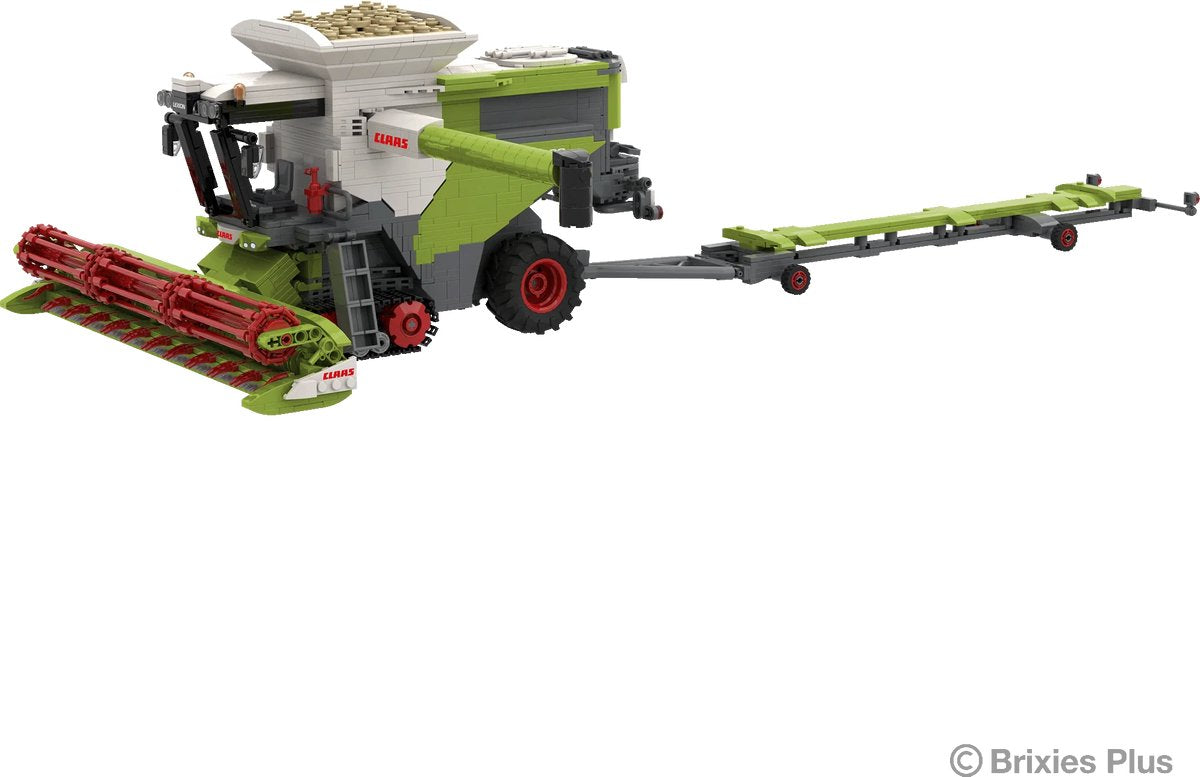 Claas Brixies Plus Lexion 8900 Terra Trac - bloques de construcción con abrazadera y remolque