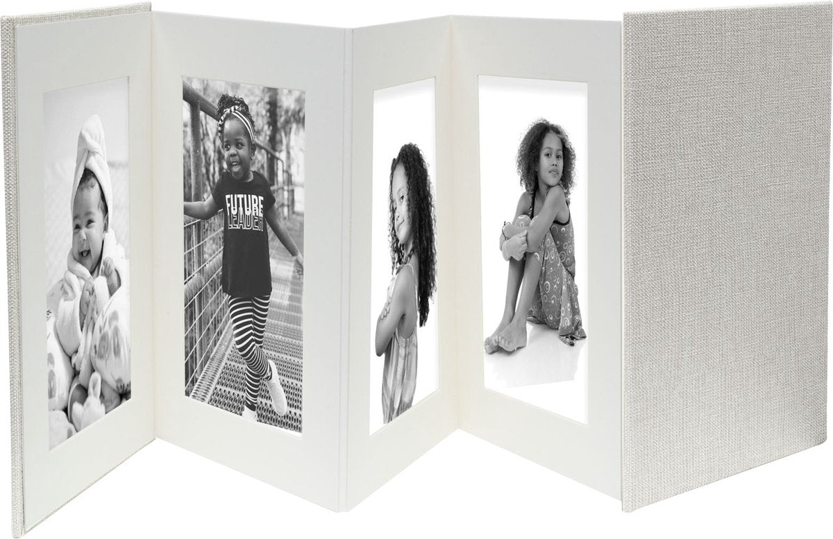 Deknudt frames a66dc7 8ph - leporello album - grijs - 8x foto 13x18 cm
