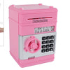 Cassaforte per soldi con codice segreto rosa, 19,5 cm