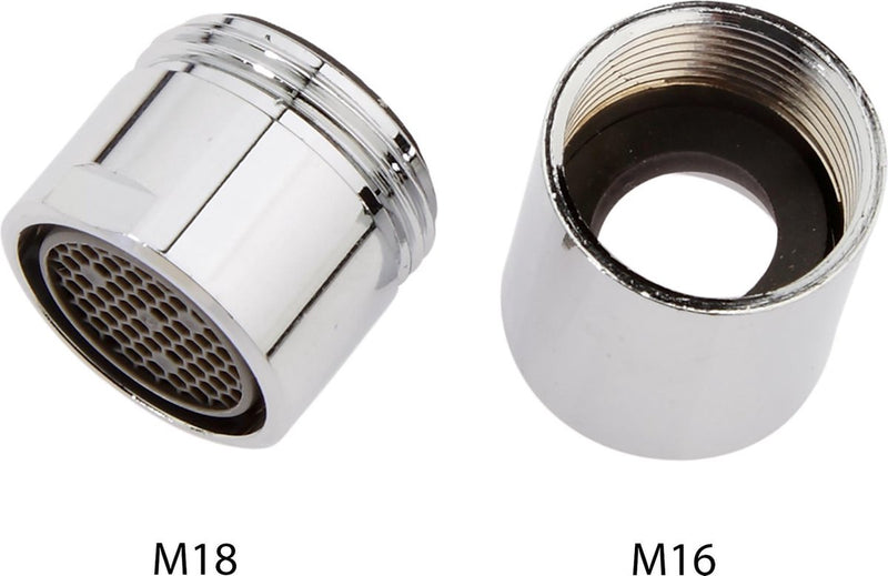 Set rubinetto lavabo Tiger splash eco getto regolatore a risparmio idrico - m16 e m18 - cromo