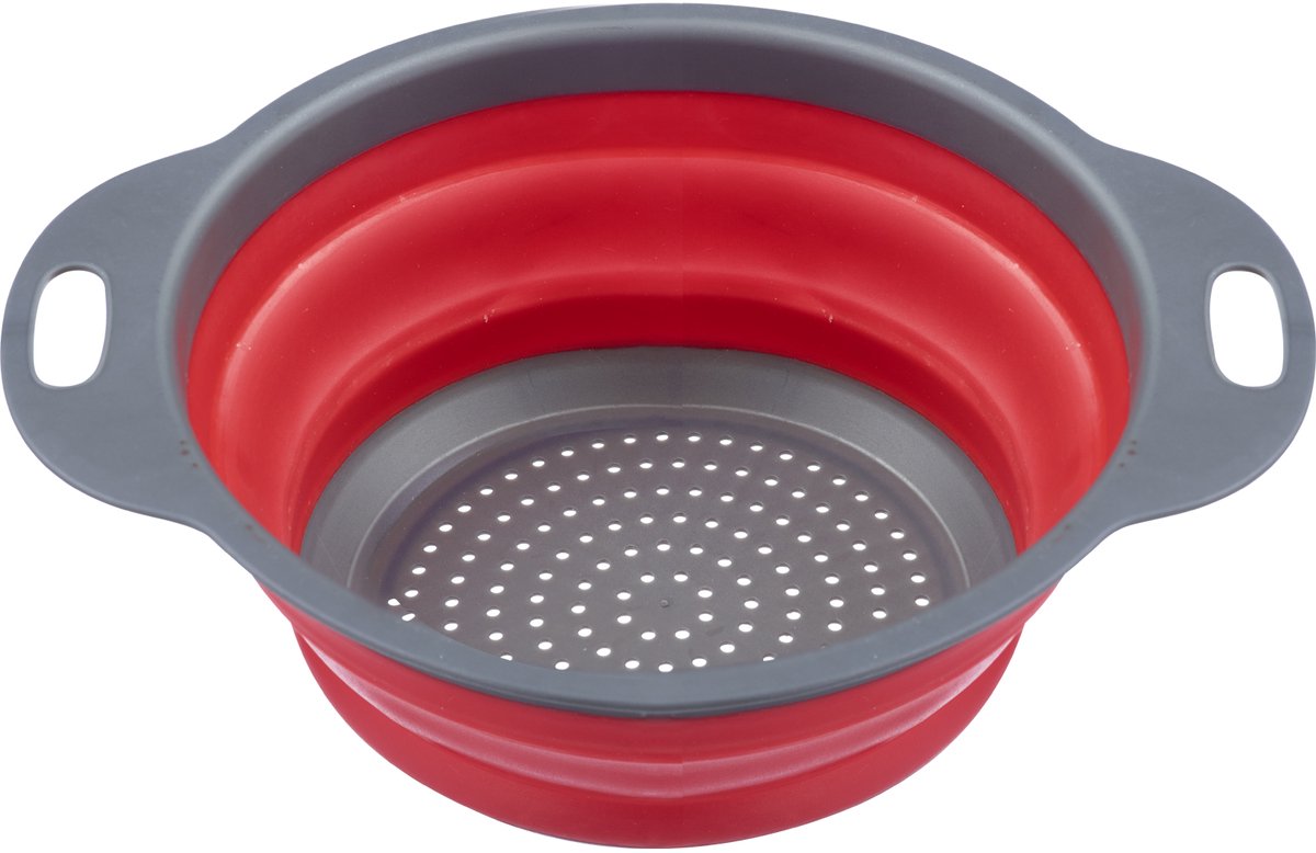 Scolapasta Westmark, pieghevole, ø 22 cm, plastica, rosso antracite, 21222270