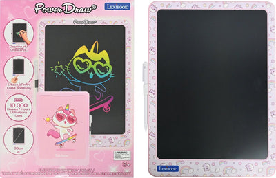 Lexibook 14'' Multicolor Learning and Drawing E-Ink Tablet with Templates Accessory Drawing Pen