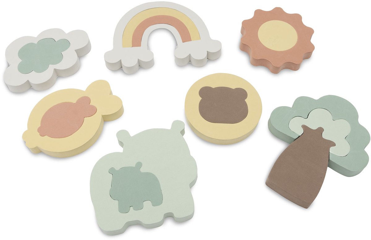 Jollein puzzle da bagno in schiuma kangaroots - giocattoli da bagno per bambini