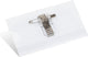 Placa con nombre canguro - 40x75mm - con clip, pin y tarjetas insertables blanco - caja 24 piezas - k-44100