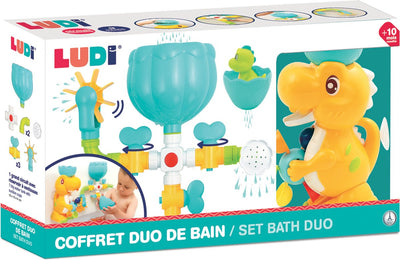 Ludi - set da bagno dinosauro - pista d'acqua - giocattoli da bagno