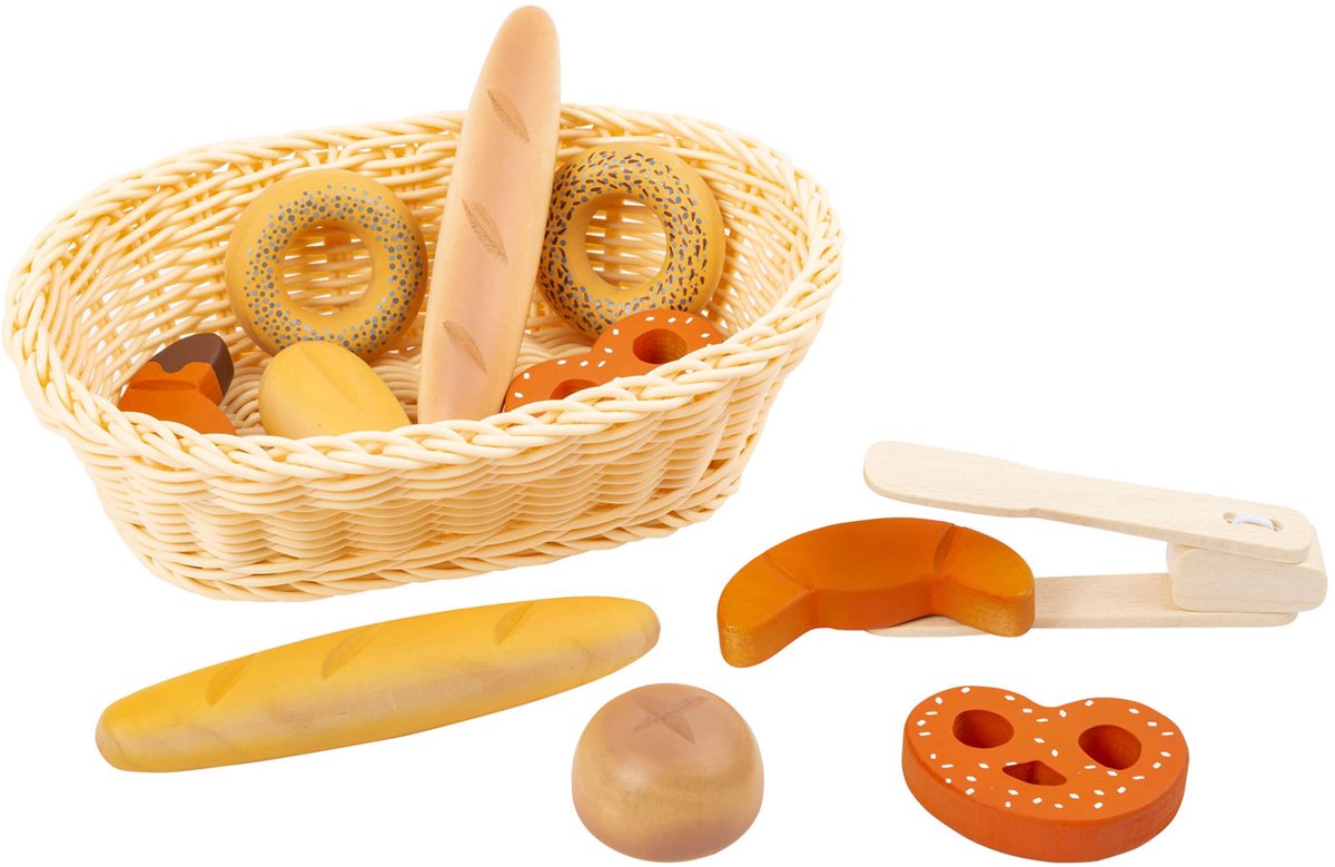 Cesta de pan de plástico de pie pequeño con pan de pan, 12dlg.