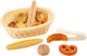 Cesta de pan de plástico de pie pequeño con pan de pan, 12dlg.