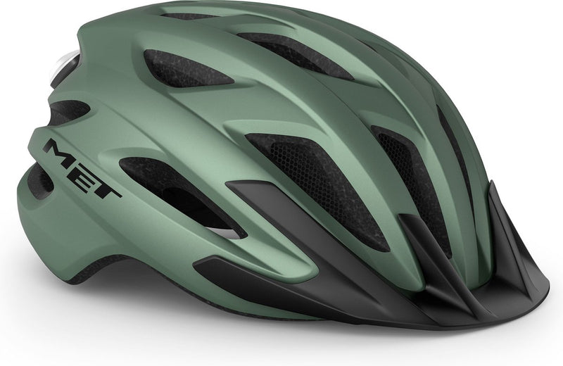 Con casco de bicicleta cruzado hombre mujer - casco de bicicleta urbana adulto - talla m - salvia mate