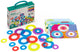 Miniland ml transparant: math color rings diam.9cm, doorzichtig, geschikt voor lightpad, 16 ringen en 4 speelkaarten, 2+