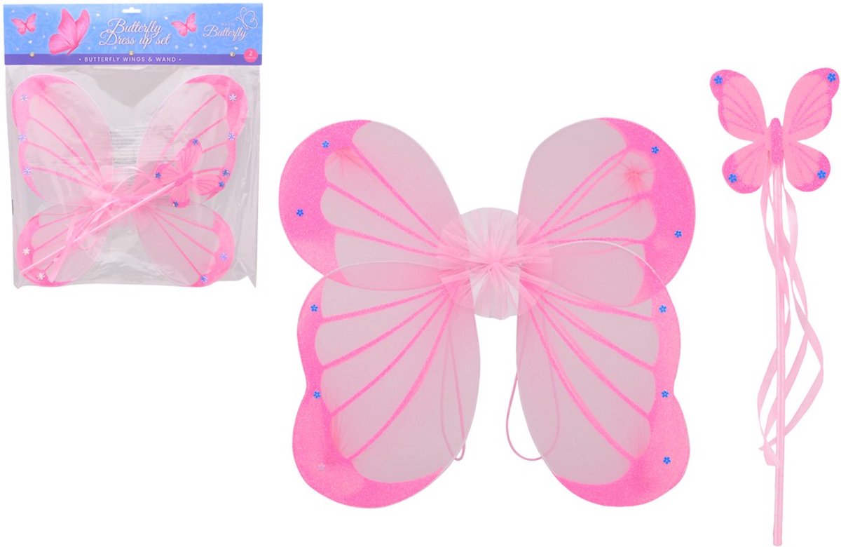 Johntoy Butterfly Wings con bacchetta magica