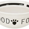 Trixie voerbak hond food keramiek wit zwart