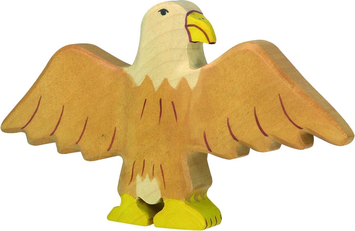 Animales del bosque Holztiger - águila - 14x2x9cm - figura de madera - hecho a mano