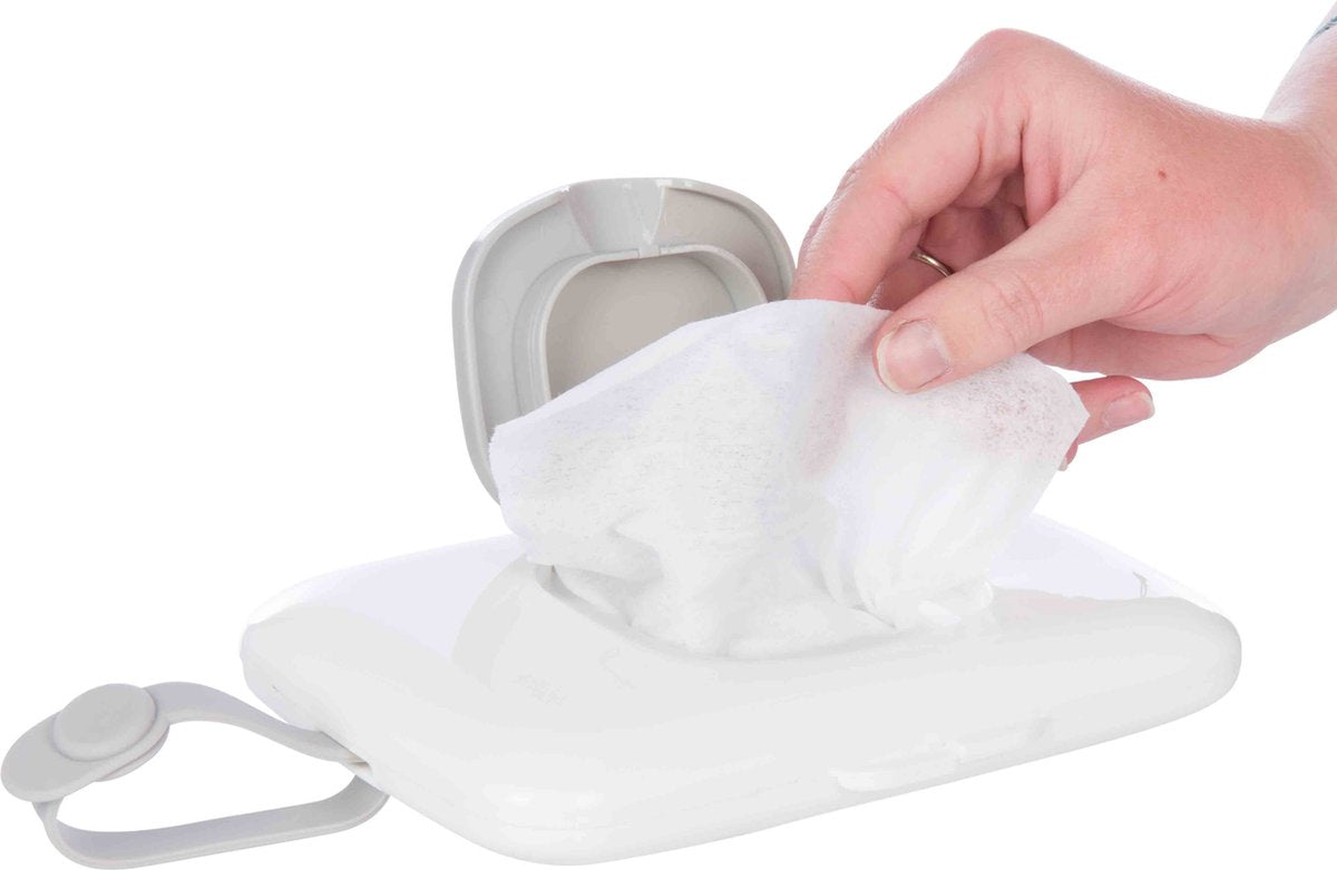 Dooky® dooky - caja de toallitas - para acoplar al cochecito - blanco gris