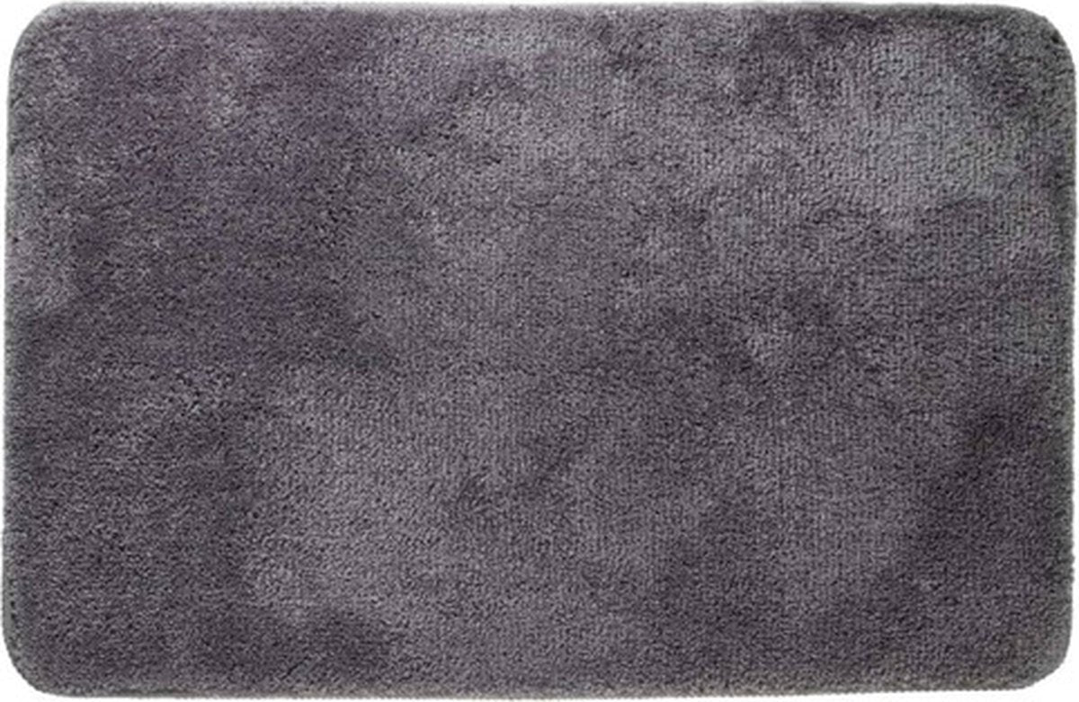 Sealskin angora - badmat 60x90 cm - polyester - donkergrijs