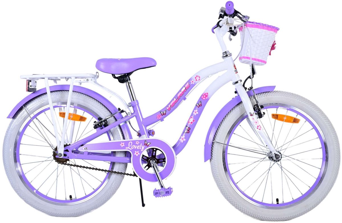 Volare lovely kinderfiets - meisjes - 20 inch - paars - twee handremmen