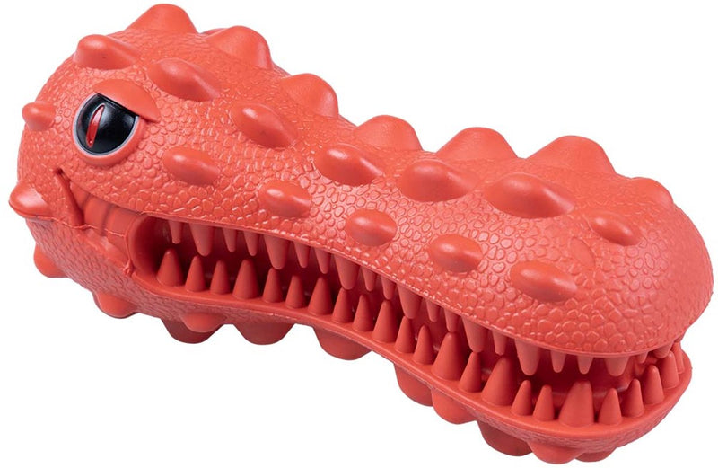 Duvo plus gioco da masticare griplay testa di dinosauro per cani 16x7x7 cm rosso