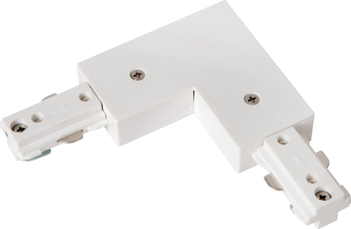 Conector L Lucide para carril - Iluminación para carril con sistema de carril monofásico - derecho - blanco (extensión)