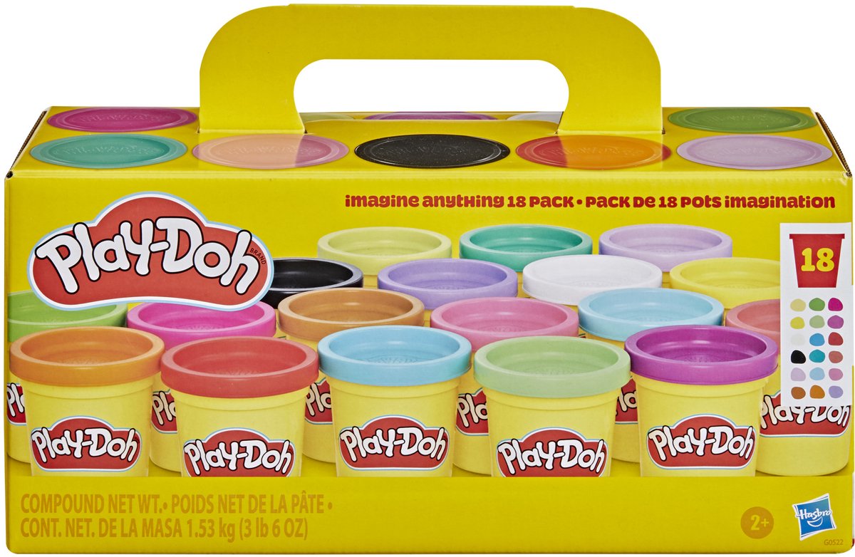 Play-doh imaginate - 18 botes de 84 gramos - diferentes colores