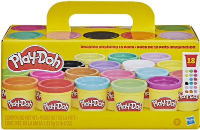 Play-doh immagina - 18 vasetti da 84 grammi - colori diversi