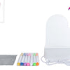 Lavagna luminosa glamour a cuore con connessione USB e 7 pennarelli, 16 cm