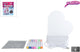 Lavagna luminosa glamour a cuore con connessione USB e 7 pennarelli, 16 cm