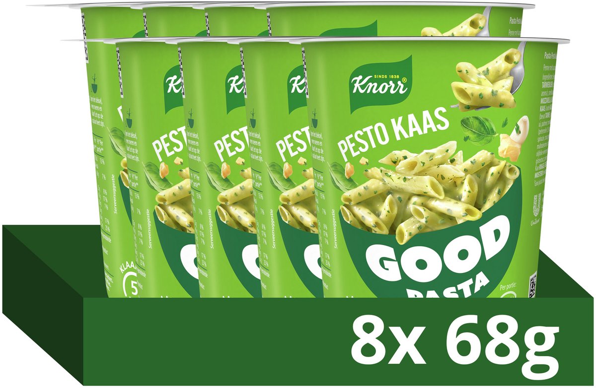 Knorr buona pasta - pesto - pronta in 5 minuti - 8 x 68 g