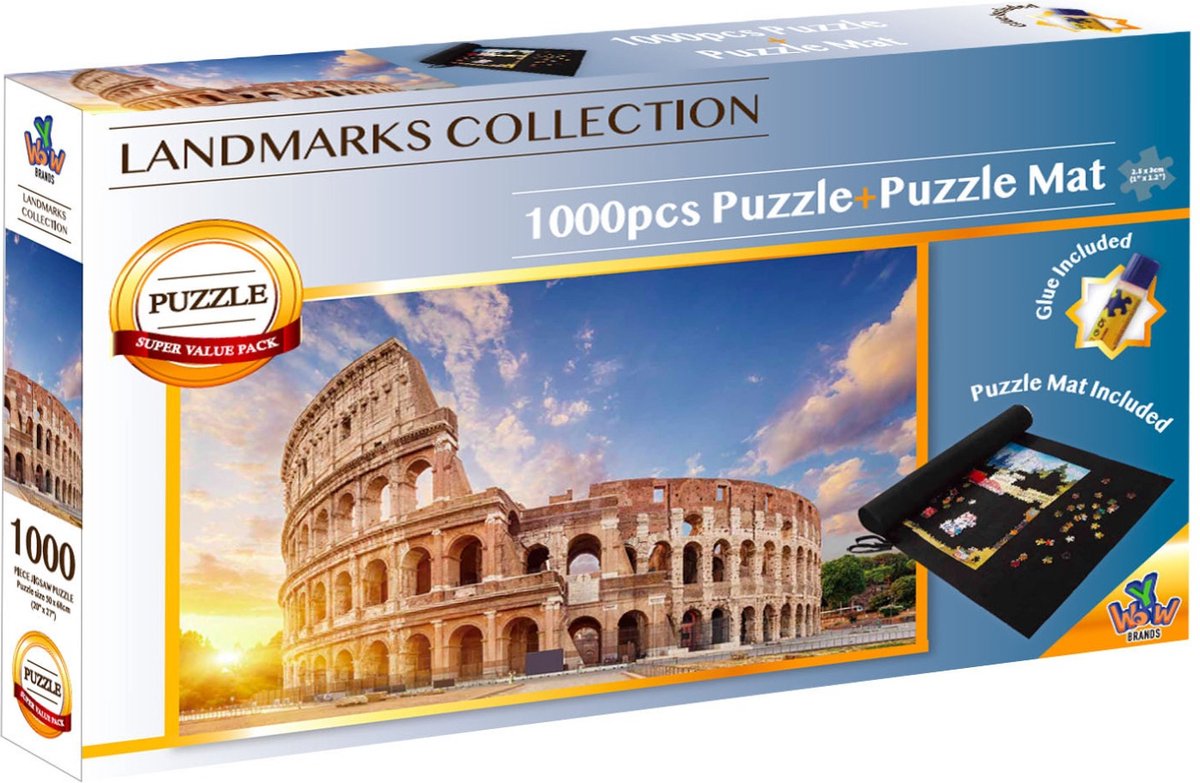 Puzzle Braet superpack 1000 pezzi + colla e tappetino - Colosseo.