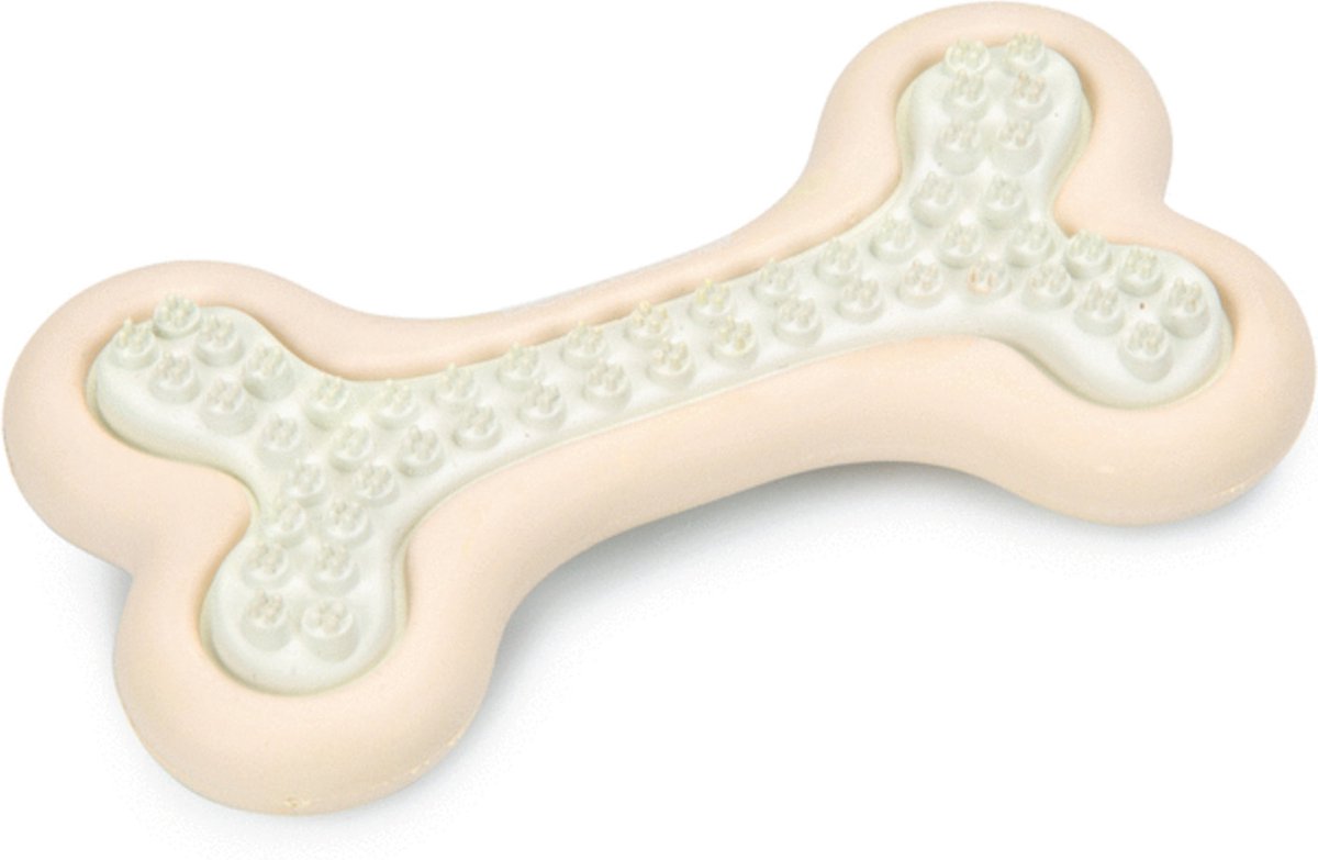 Beeztees Osso dentale per cucciolo - Giocattolo per cucciolo - Giocattolo da masticare per cucciolo - Giocattolo per cane - Rosa - 10x5,5x2 cm