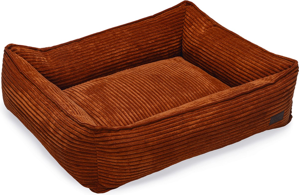 Diseñado por lotte ribbed - cama para perros - terracota - 80x70x22 cm