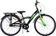 Bicicleta para niños Volare Thombike - Niños - 24 pulgadas - Negro verde - 3 engranajes