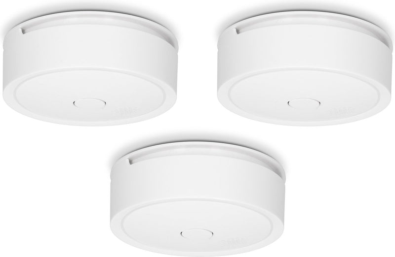 Alecto sa61 3x - detectores de humo conectables inalámbricos - batería y sensor de 10 años
