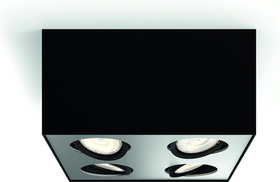 Philips Faretto da superficie LED Philips box - 4 luci - nero