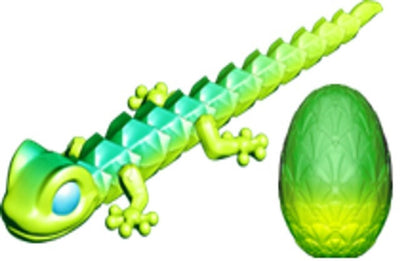 Spin master crystalynx - beweegbare gekko - verzamelfiguur in verrassingsdoos - 22,8 cm - fidget toy